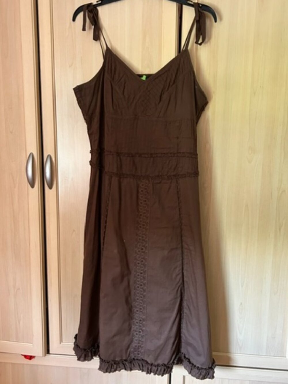 EUC - Old Navy Brown Spaghetti Strap Midi Dress Size 14